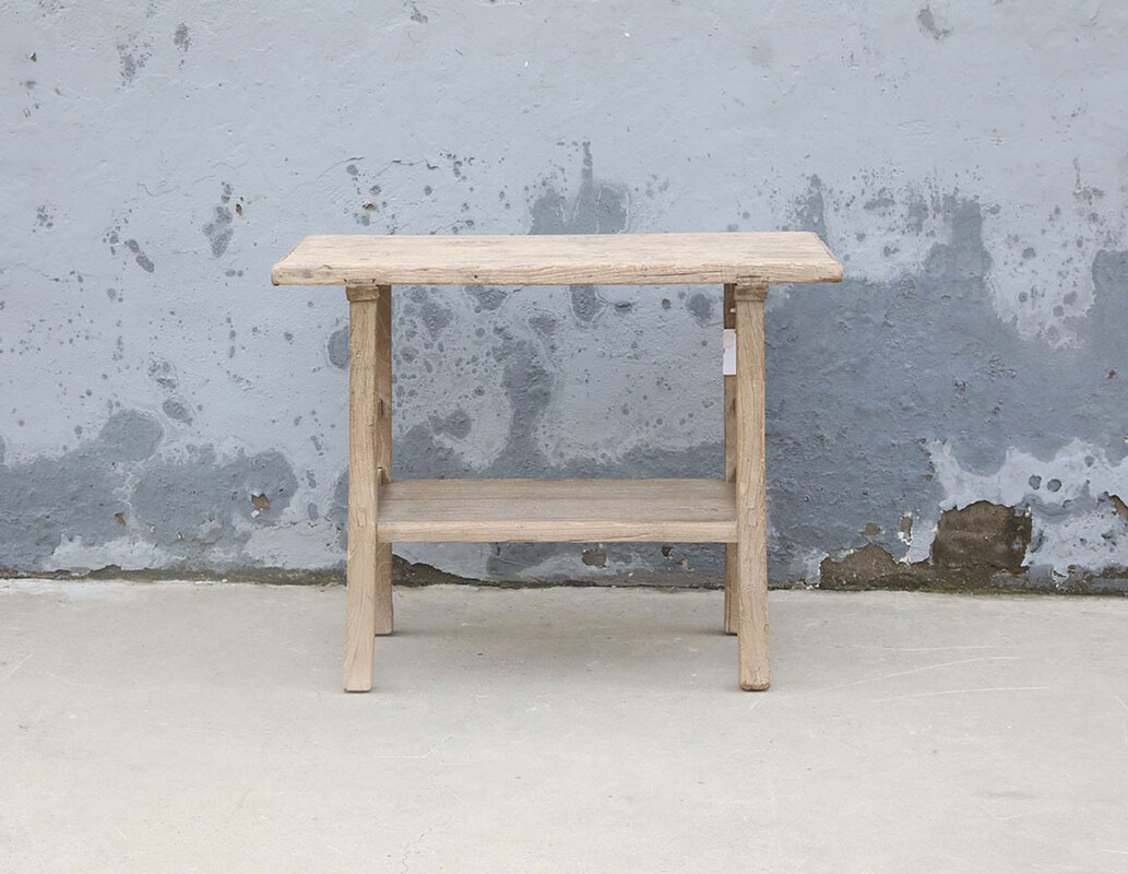 52-7878, Wooden side table with shelf 