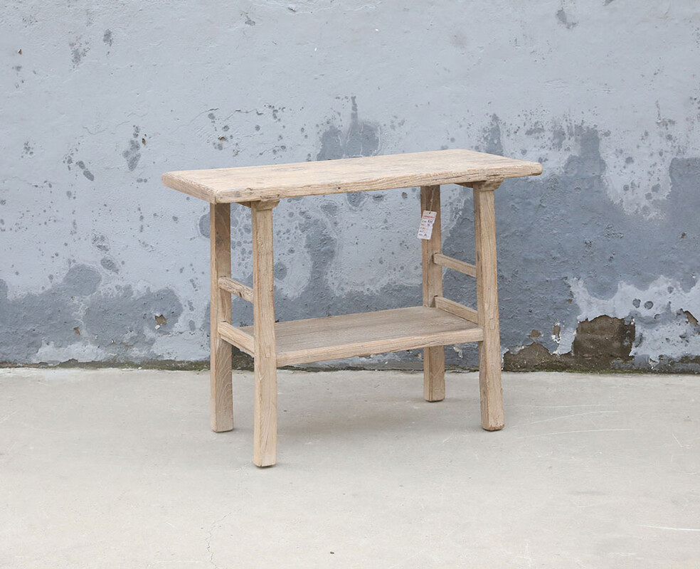52-7878, Wooden side table with shelf 