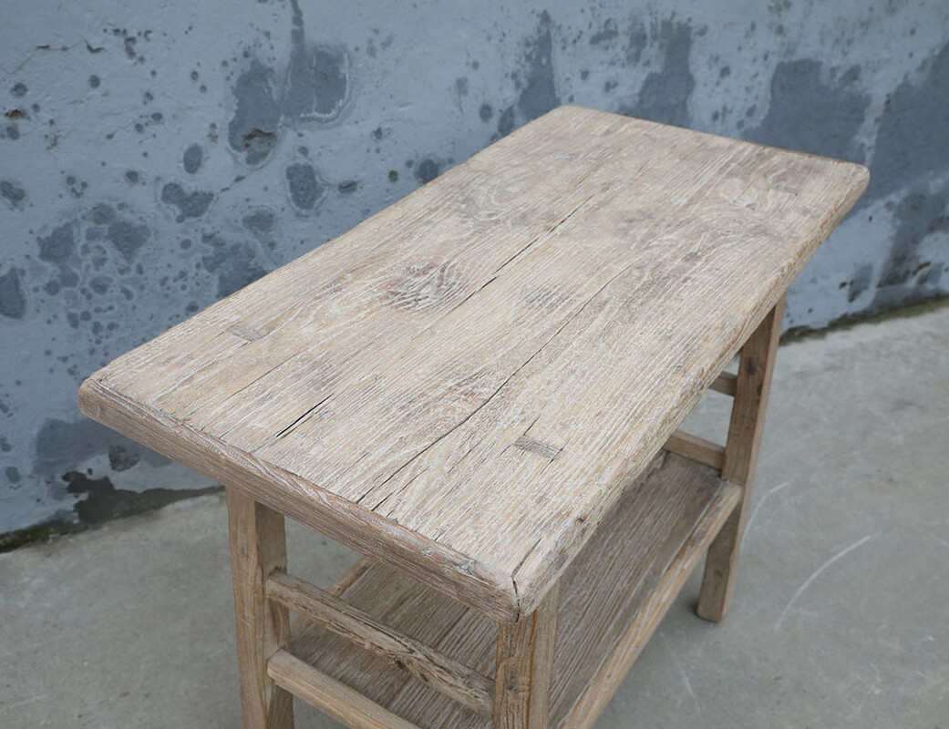 52-7878, Wooden side table with shelf 