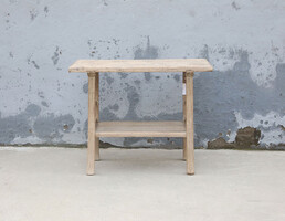 52-7878, Wooden side table with shelf 