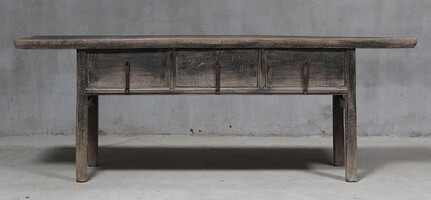 BT-1625, Black side table with 3 drawers