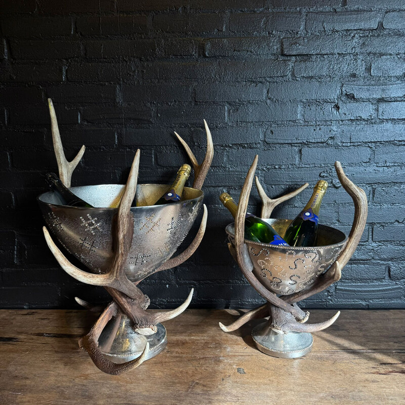 CG 222, Antler champagne cooler with Swarovski 
