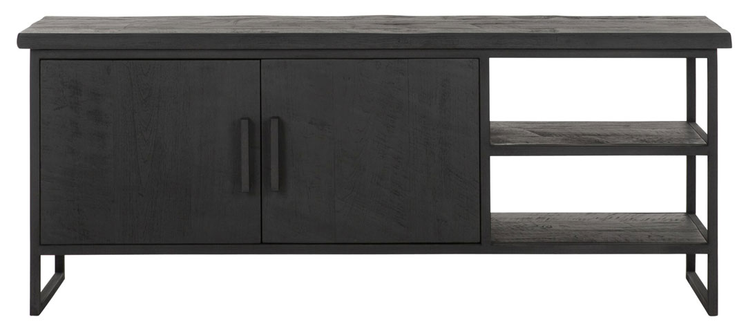 DS 514, Dark tv cabinet with doors and open space