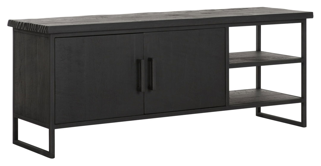 DS 514, Dark tv cabinet with doors and open space