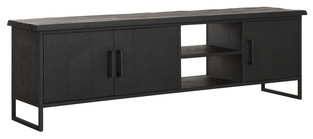 DS 514, Dark tv cabinet with doors and open space