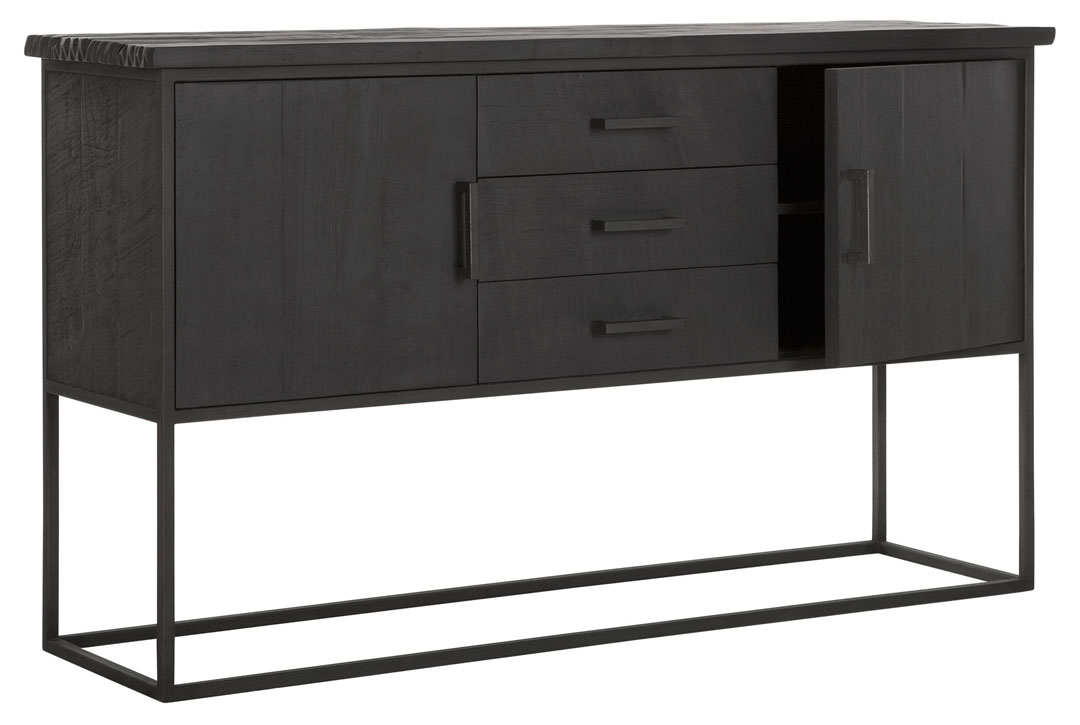 DS 711, Black sideboard with metal frame