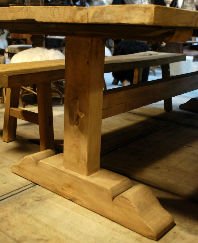 hardware Flipper Bedelen Mooie grote landelijk eetkamertafel te koop, landelijke tafel -  eetkamertafel - Antieke tafels, tafels van oud hout. landelijke tafels. -  De Jong Interieur