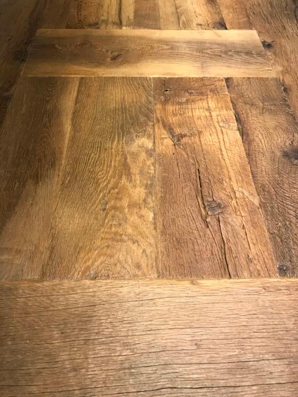 ET 127-C, Rustic wooden dining table, 200 years old stone oak