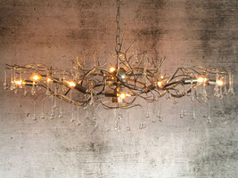 HL 105, Large graceful chandelier, silver