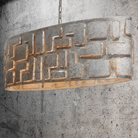 HL 107-B, Silver oval pendant light