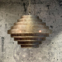 HL 130-A, Big round pendant light, silver