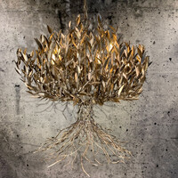 HL 146-A, Chandelier with leaves, silver