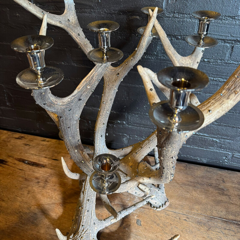 KG 113, Antler candle holder with Swarovski