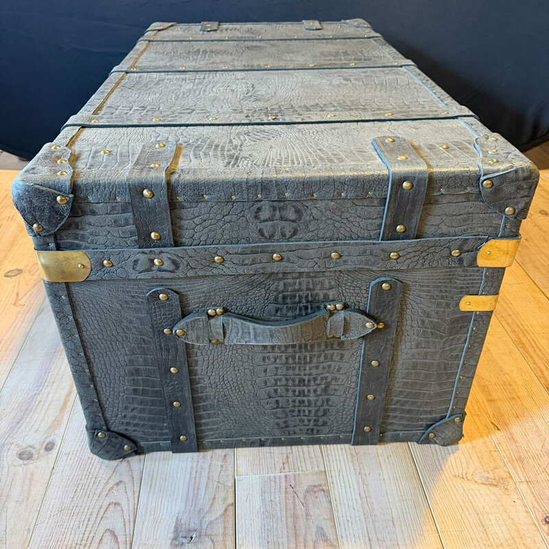 KO 183, Grey croc leather trunk
