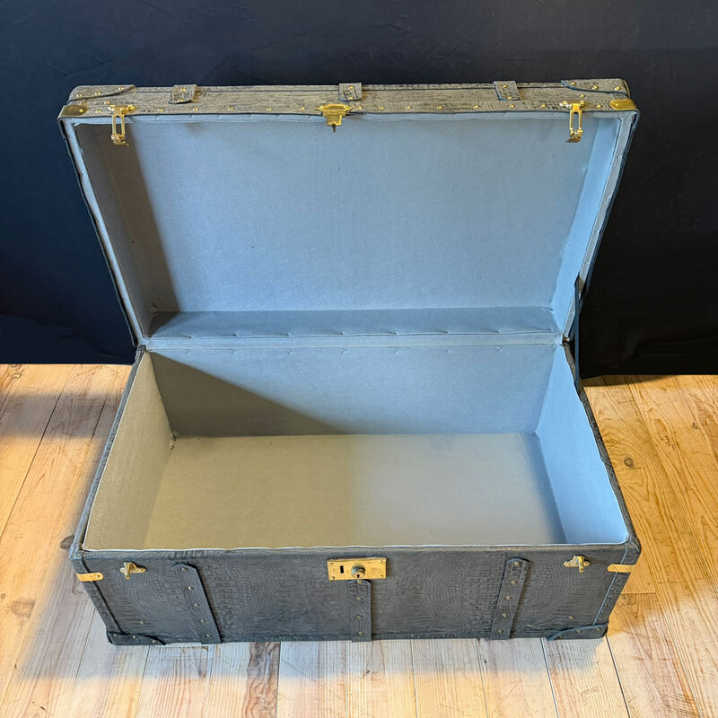 KO 183, Grey croc leather trunk