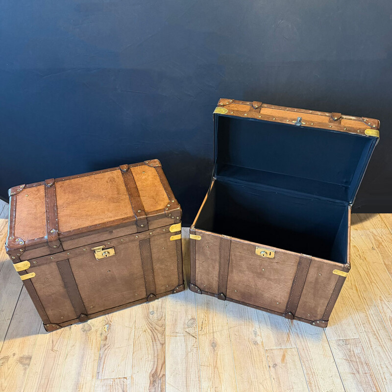 KO 188, Brown leather trunk set