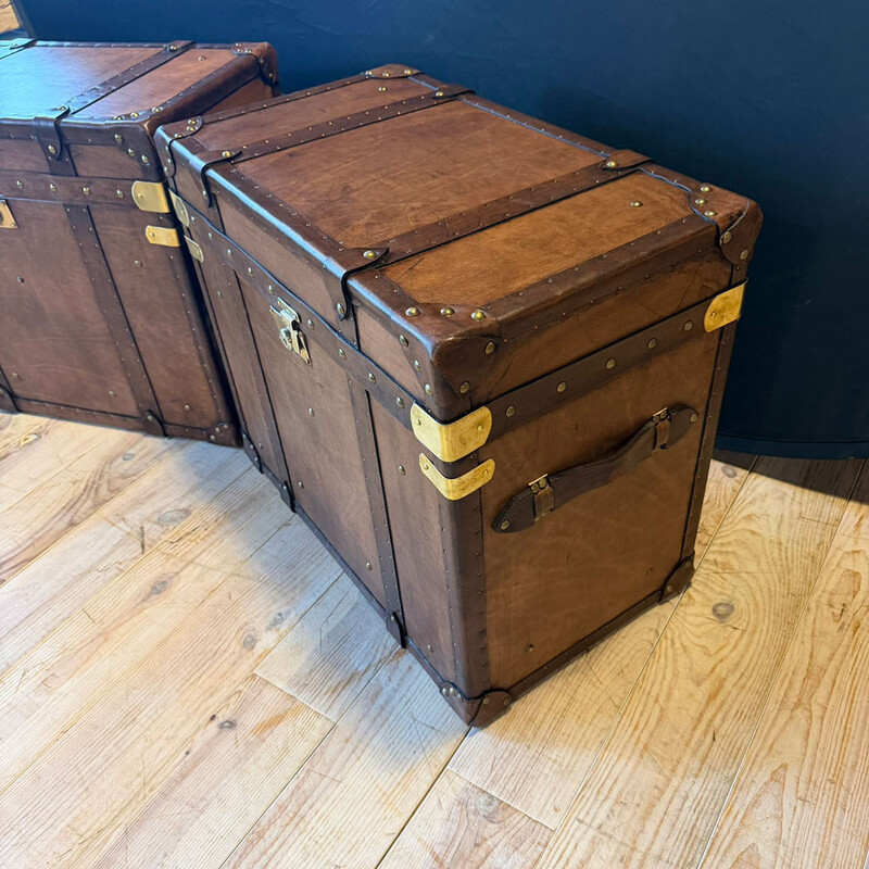 KO 188, Brown leather trunk set