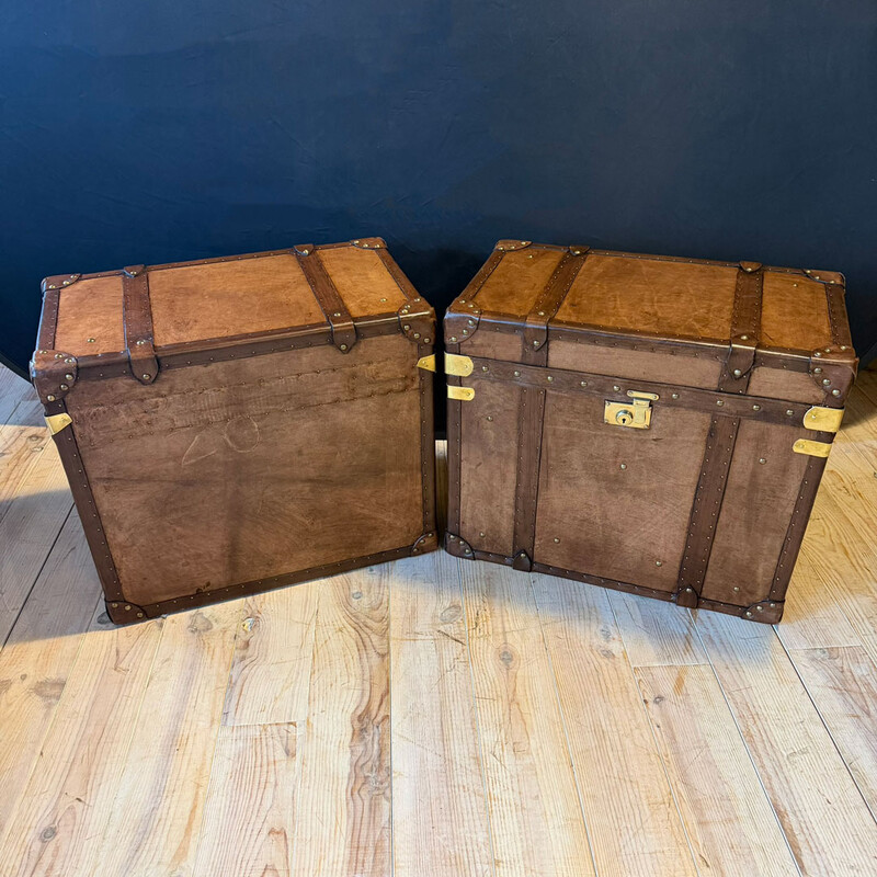 KO 188, Brown leather trunk set