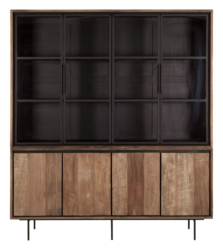 KT 322, Large cabinet with glass and wooden doors