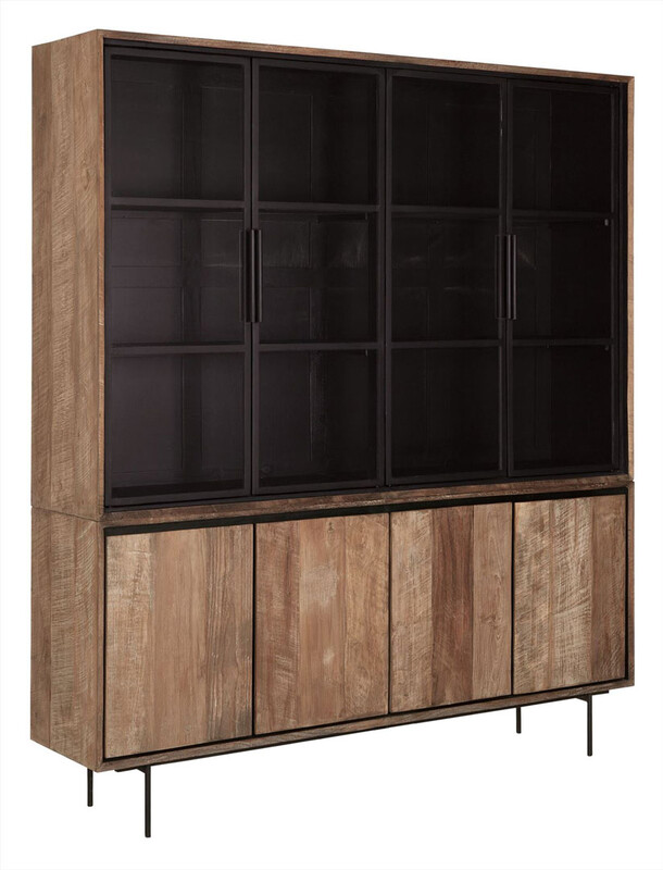 KT 322, Large cabinet with glass and wooden doors