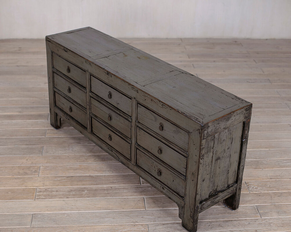 L-06, Grey sideboard with 9 drawers