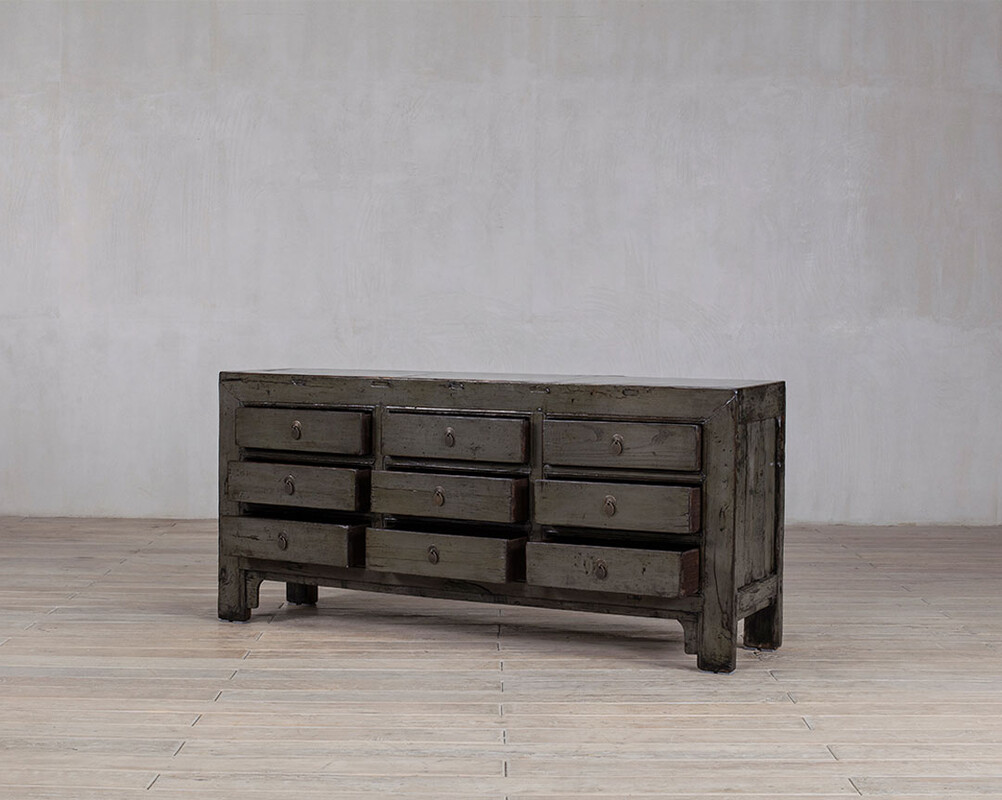 L-06, Grey sideboard with 9 drawers