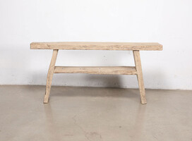L258, Wooden side table with shelf 