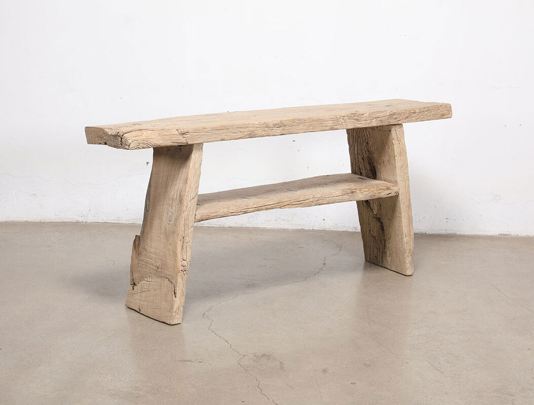 L258, Wooden side table with shelf 