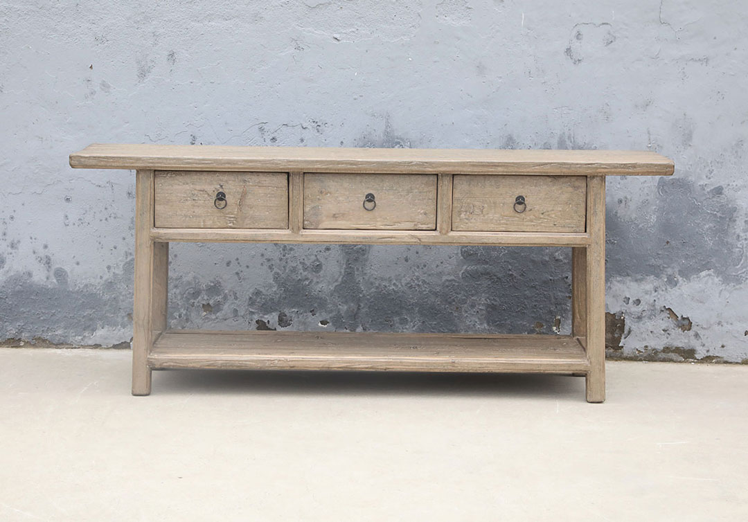 L284, Side table with 3 drawers