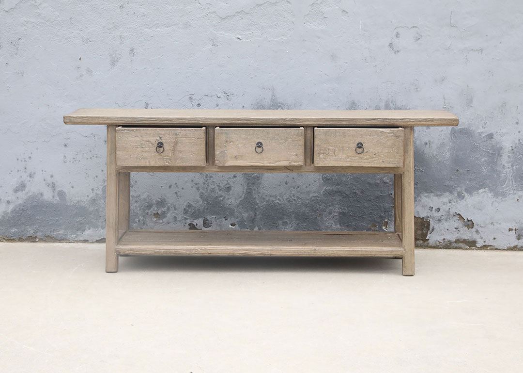 L284, Side table with 3 drawers