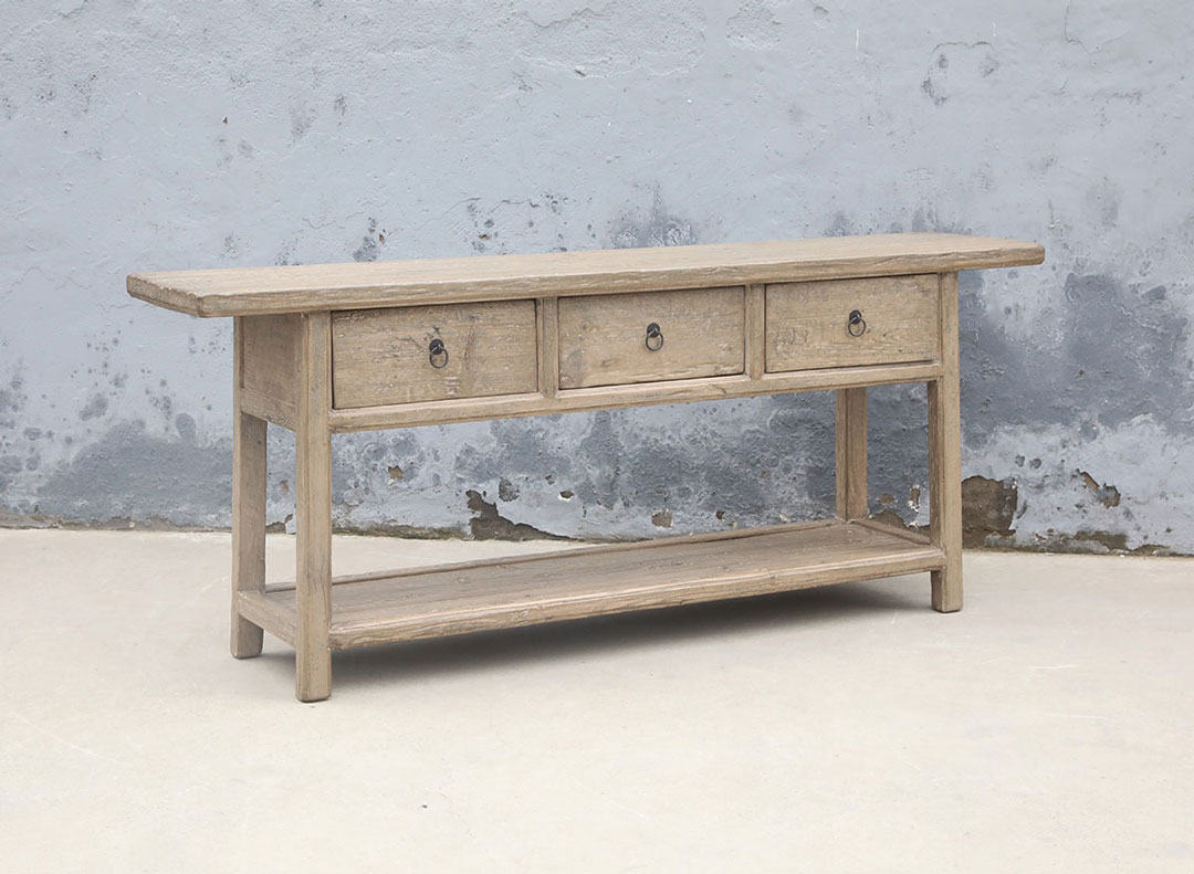 L284, Side table with 3 drawers