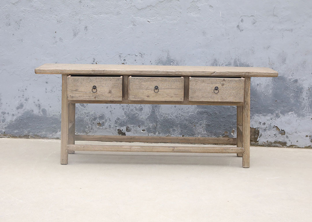 L286, Side table with 3 drawers