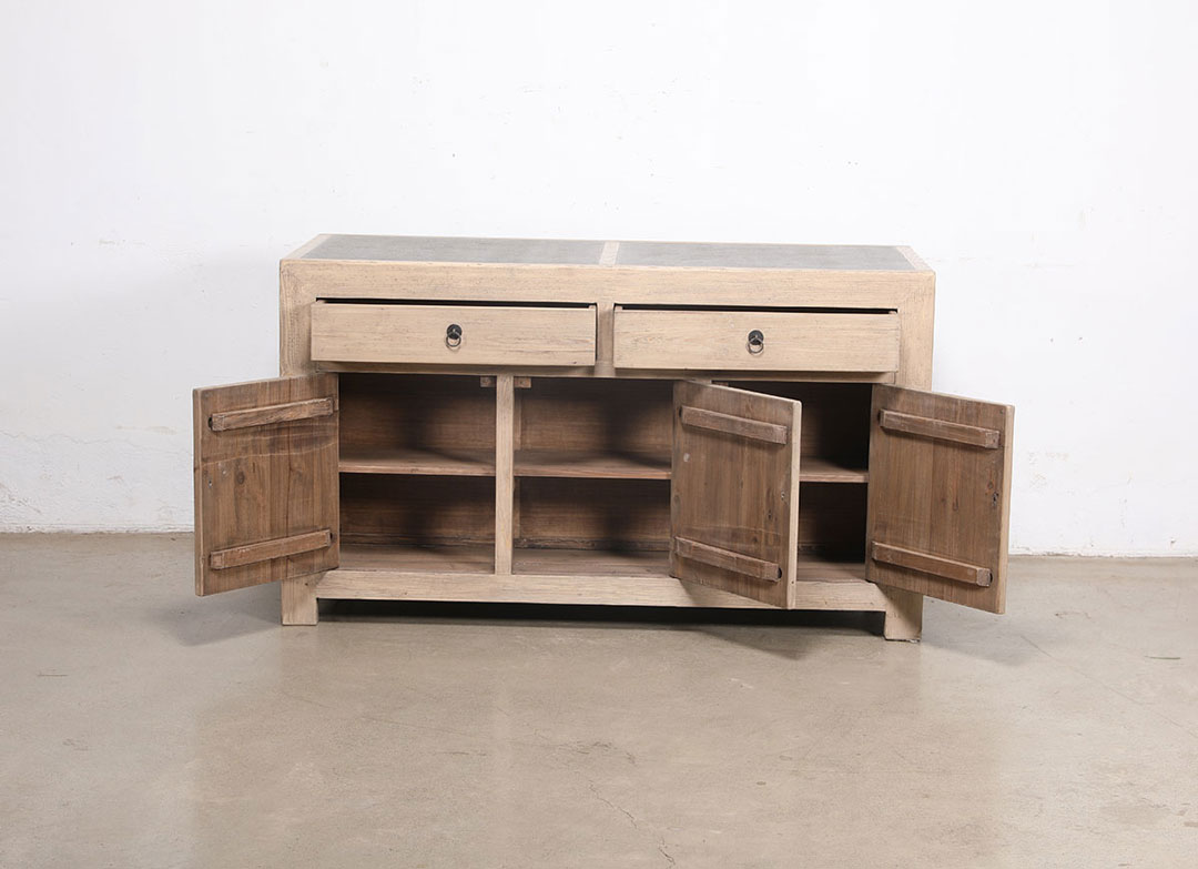 L288, Elm wood kitchen island 