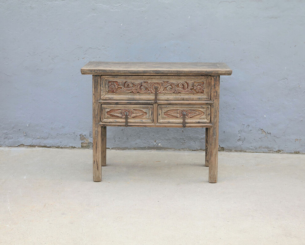 L296, Side table with carving 