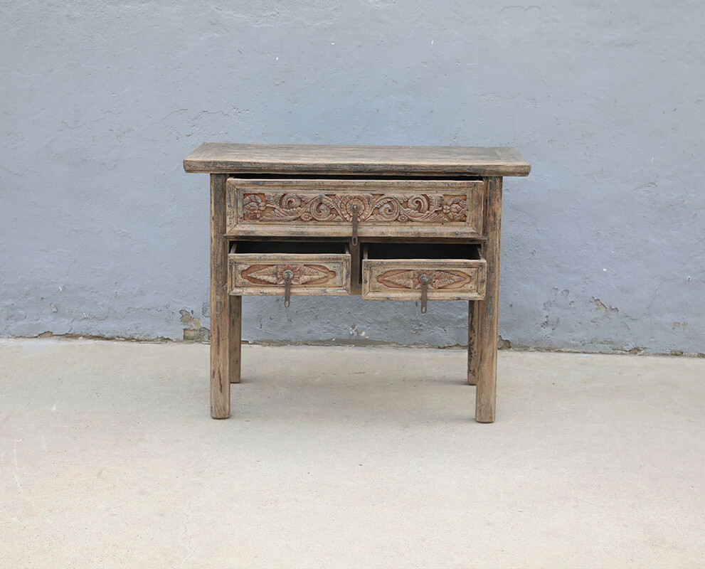 L296, Side table with carving 