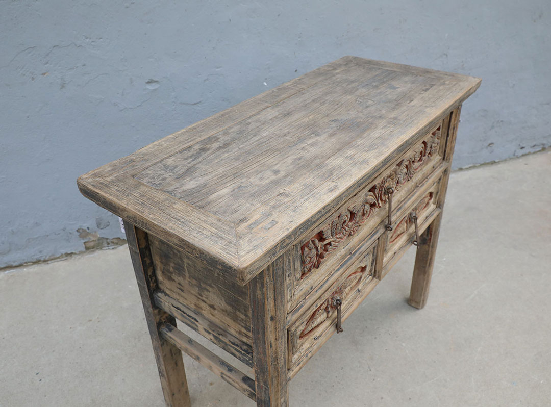 L296, Side table with carving 