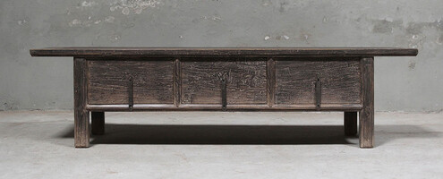 L398, Black tv cabinet with 3 drawers