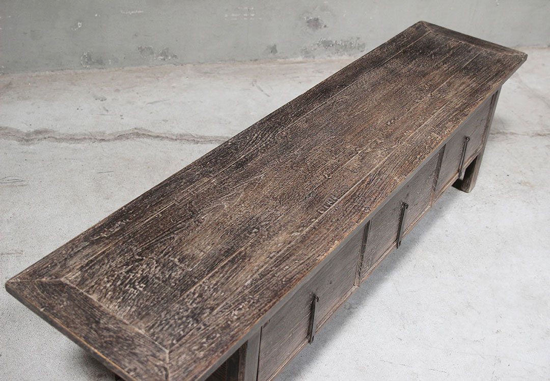 L398, Black tv cabinet with 3 drawers