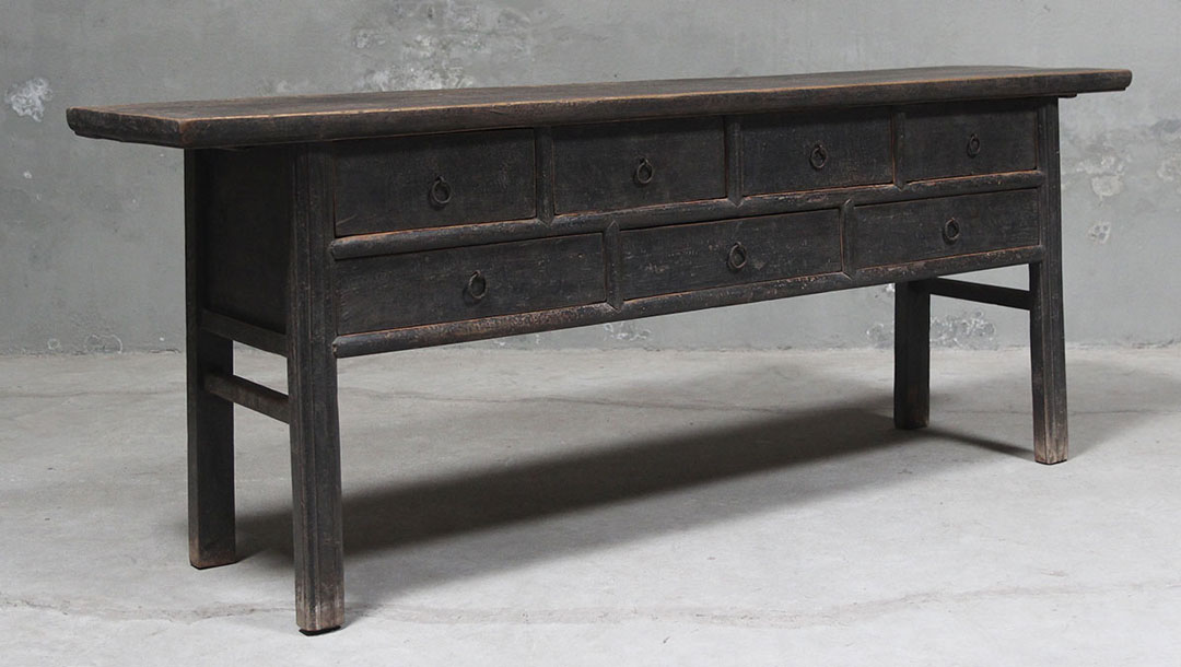 L405, Side table with 7 drawers