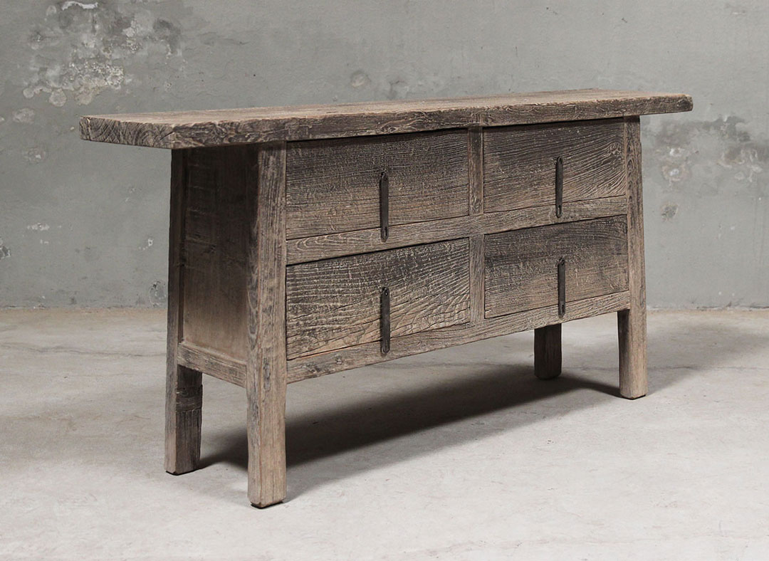 L428, Side table with 4 drawers